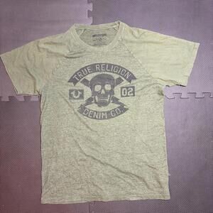 True Religion Denim Co. T-Shirt Mens Large Green Short Sleeve Graphic Tee